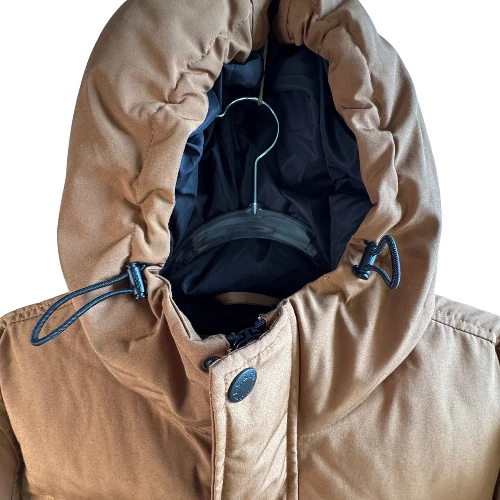 Levis Hooded Arctic Cloth Puffer Parka Jacket Brown Utility Chore Men S Gorpcore